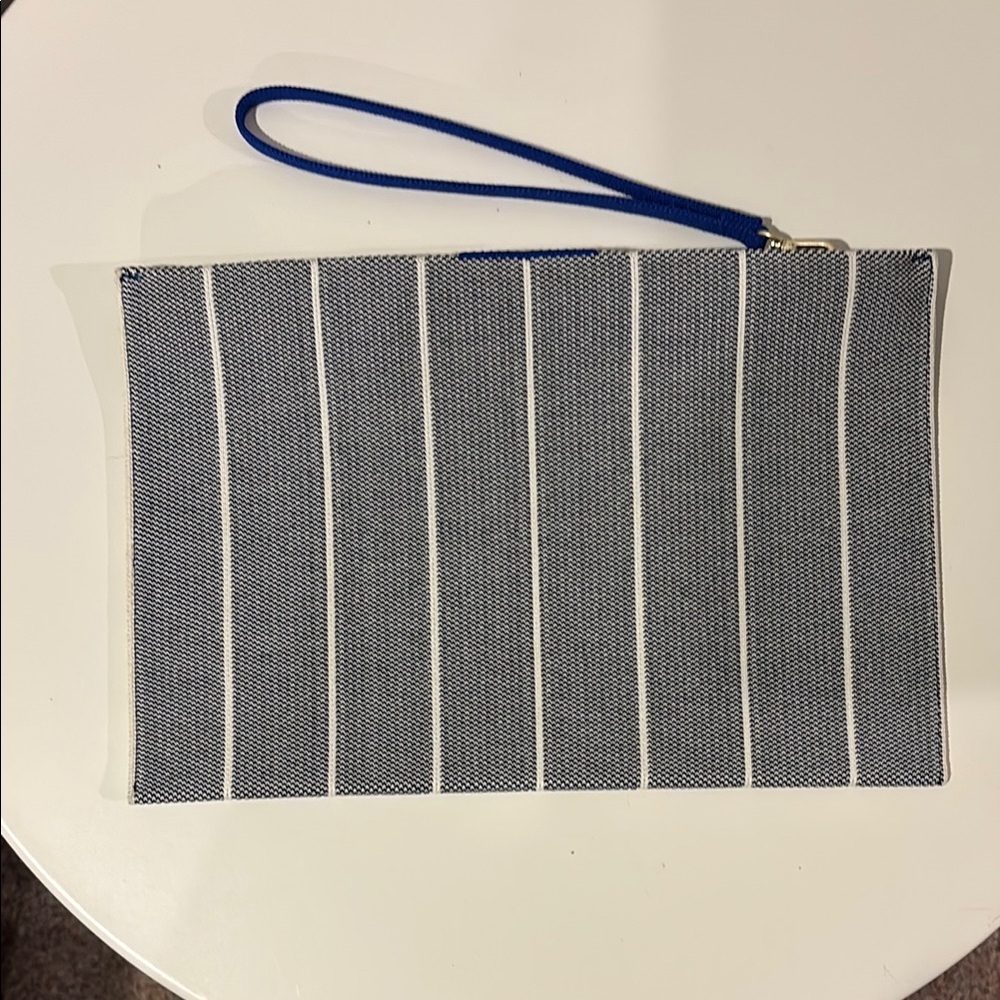 Rothy's Blue and White Clutch with Wristlet